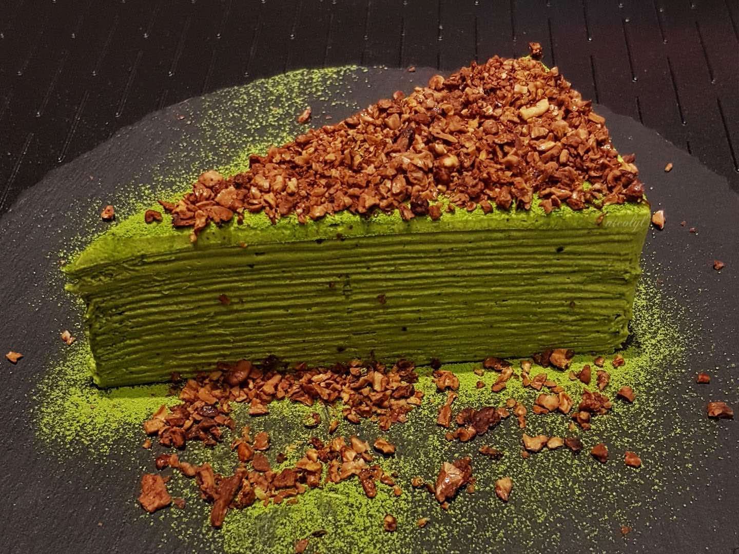 matcha mille crepe